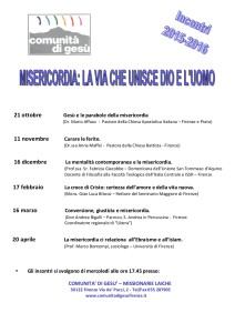 INCONTRI 2015 -2016